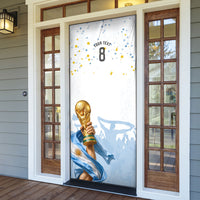 Personalized Argentina Football Door Cover Soccer Trophy Celebration Flag Graphic