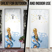 Personalized Argentina Football Door Cover Soccer Trophy Celebration Flag Graphic