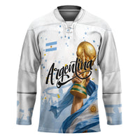 Personalized Argentina Football Hockey Jersey Soccer Trophy Celebration Flag Graphic