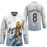 Personalized Argentina Football Hockey Jersey Soccer Trophy Celebration Flag Graphic