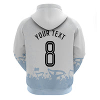 Personalized Argentina Football Hoodie Soccer Trophy Celebration Flag Graphic