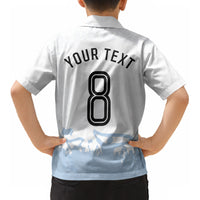 Personalized Argentina Football Kid Hawaiian Shirt Soccer Trophy Celebration Flag Graphic
