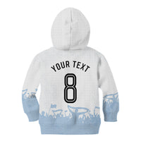 Personalized Argentina Football Kid Hoodie Soccer Trophy Celebration Flag Graphic