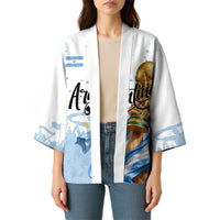 Personalized Argentina Football Kimono Soccer Trophy Celebration Flag Graphic