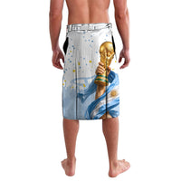 Personalized Argentina Football Lavalava Soccer Trophy Celebration Flag Graphic