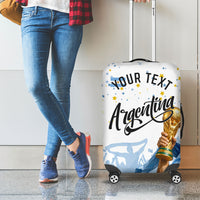 Personalized Argentina Football Luggage Cover Soccer Trophy Celebration Flag Graphic