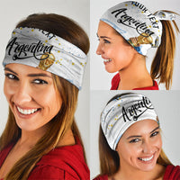 Personalized Argentina Football Neck Gaiter Soccer Trophy Celebration Flag Graphic