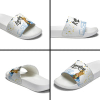 Personalized Argentina Football Slide Sandals Soccer Trophy Celebration Flag Graphic