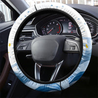 Argentina Football Steering Wheel Cover Soccer Trophy Celebration Flag Graphic