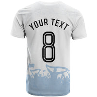 Personalized Argentina Football T Shirt Soccer Trophy Celebration Flag Graphic