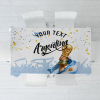 Personalized Argentina Football Tablecloth Soccer Trophy Celebration Flag Graphic
