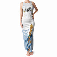Personalized Argentina Football Tank Maxi Dress Soccer Trophy Celebration Flag Graphic