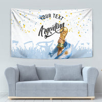 Personalized Argentina Football Tapestry Soccer Trophy Celebration Flag Graphic