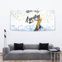 Personalized Argentina Football Tapestry Soccer Trophy Celebration Flag Graphic