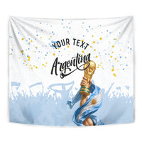 Personalized Argentina Football Tapestry Soccer Trophy Celebration Flag Graphic