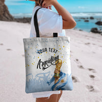 Personalized Argentina Football Tote Bag Soccer Trophy Celebration Flag Graphic