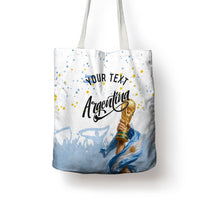 Personalized Argentina Football Tote Bag Soccer Trophy Celebration Flag Graphic