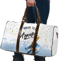 Personalized Argentina Football Travel Bag Soccer Trophy Celebration Flag Graphic