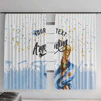 Personalized Argentina Football Window Curtain Soccer Trophy Celebration Flag Graphic