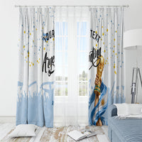 Personalized Argentina Football Window Curtain Soccer Trophy Celebration Flag Graphic