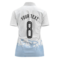 Personalized Argentina Football Women Polo Shirt Soccer Trophy Celebration Flag Graphic