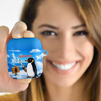 Flight Was Never An Option Funny Penguin With Knife AirPods Case Animal Meme Humor Comic Graphic