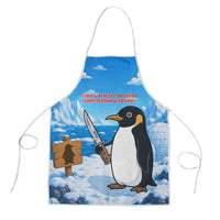 Flight Was Never An Option Funny Penguin With Knife Apron Animal Meme Humor Comic Graphic