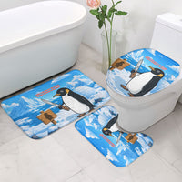 Flight Was Never An Option Funny Penguin With Knife Bathroom Set Animal Meme Humor Comic Graphic