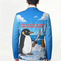 Flight Was Never An Option Funny Penguin With Knife Blazer Animal Meme Humor Comic Graphic