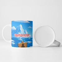 Flight Was Never An Option Funny Penguin With Knife Ceramic Mug Animal Meme Humor Comic Graphic