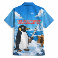 Flight Was Never An Option Funny Penguin With Knife Hawaiian Shirt Animal Meme Humor Comic Graphic