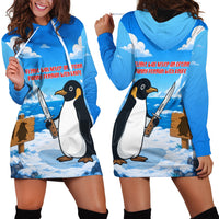 Flight Was Never An Option Funny Penguin With Knife Hoodie Dress Animal Meme Humor Comic Graphic