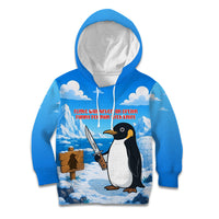 Flight Was Never An Option Funny Penguin With Knife Kid Hoodie Animal Meme Humor Comic Graphic
