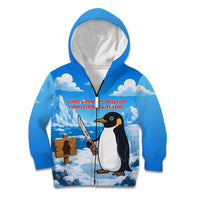 Flight Was Never An Option Funny Penguin With Knife Kid Hoodie Animal Meme Humor Comic Graphic