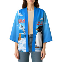 Flight Was Never An Option Funny Penguin With Knife Kimono Animal Meme Humor Comic Graphic