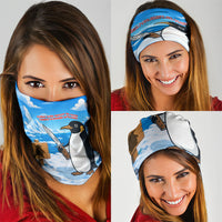 Flight Was Never An Option Funny Penguin With Knife Neck Gaiter Animal Meme Humor Comic Graphic