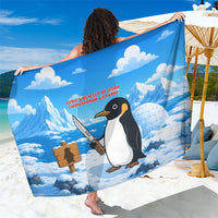 Flight Was Never An Option Funny Penguin With Knife Sarong Animal Meme Humor Comic Graphic