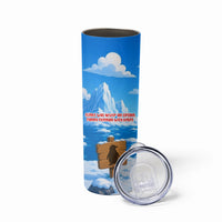 Flight Was Never An Option Funny Penguin With Knife Skinny Tumbler Animal Meme Humor Comic Graphic