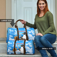 Flight Was Never An Option Funny Penguin With Knife Travel Bag Animal Meme Humor Comic Graphic