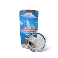 Flight Was Never An Option Funny Penguin With Knife Tumbler Cup Animal Meme Humor Comic Graphic