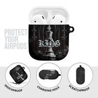 King Chess Piece AirPods Case Dark Gothic Fantasy Board Game Art