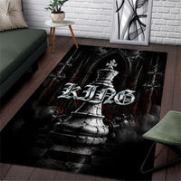 King Chess Piece Area Rug Dark Gothic Fantasy Board Game Art