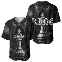 King Chess Piece Baseball Jersey Dark Gothic Fantasy Board Game Art