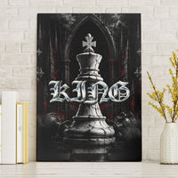 King Chess Piece Canvas Wall Art Dark Gothic Fantasy Board Game Art
