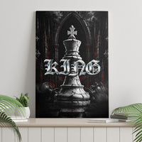 King Chess Piece Canvas Wall Art Dark Gothic Fantasy Board Game Art