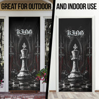 King Chess Piece Door Cover Dark Gothic Fantasy Board Game Art