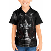 King Chess Piece Hawaiian Shirt Dark Gothic Fantasy Board Game Art