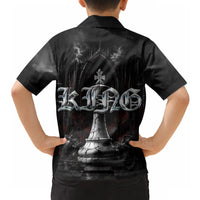 King Chess Piece Hawaiian Shirt Dark Gothic Fantasy Board Game Art