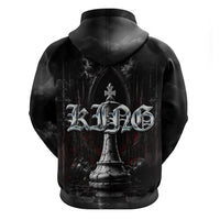 King Chess Piece Hoodie Dark Gothic Fantasy Board Game Art