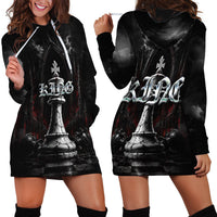 King Chess Piece Hoodie Dress Dark Gothic Fantasy Board Game Art